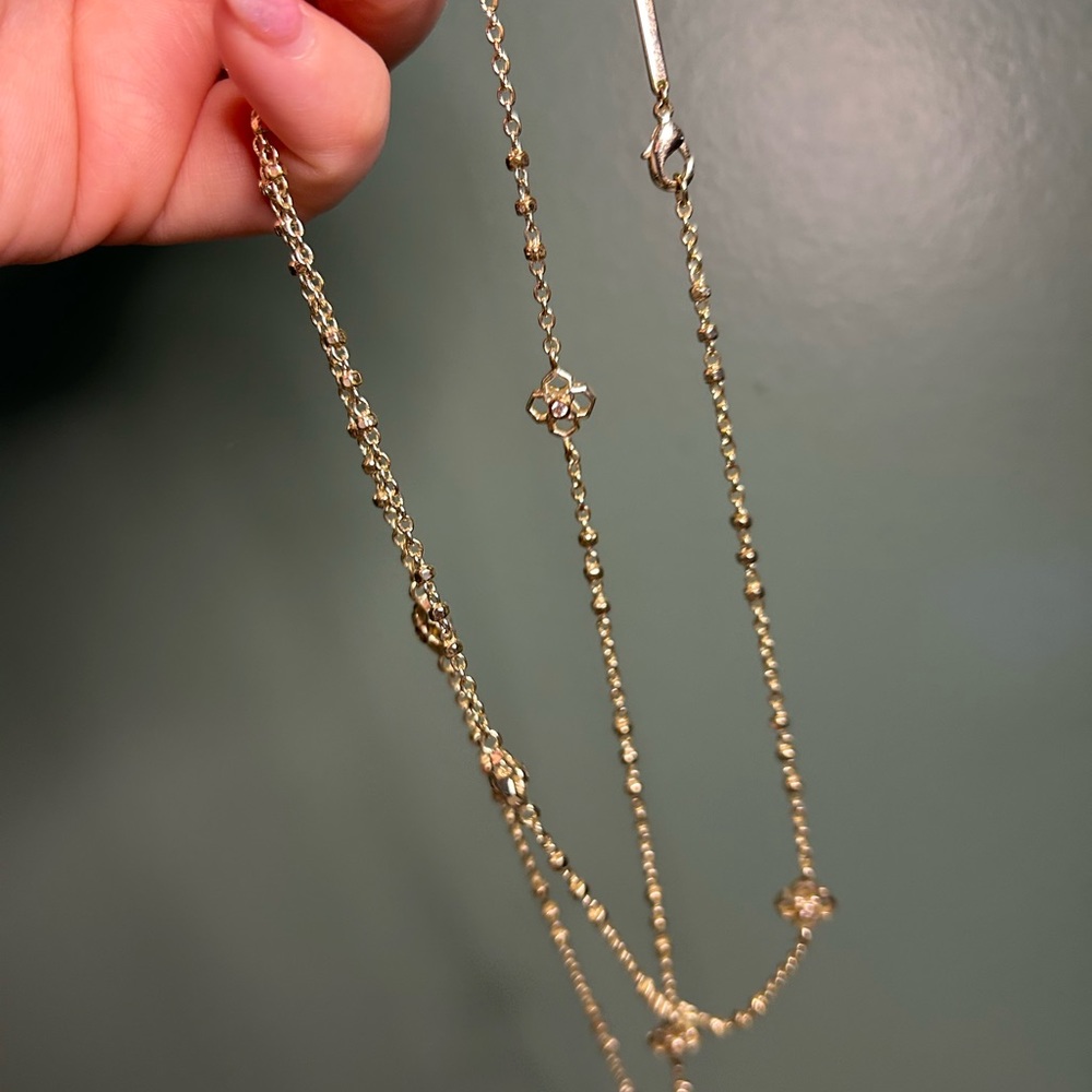 Long Kendra Scott clover necklace